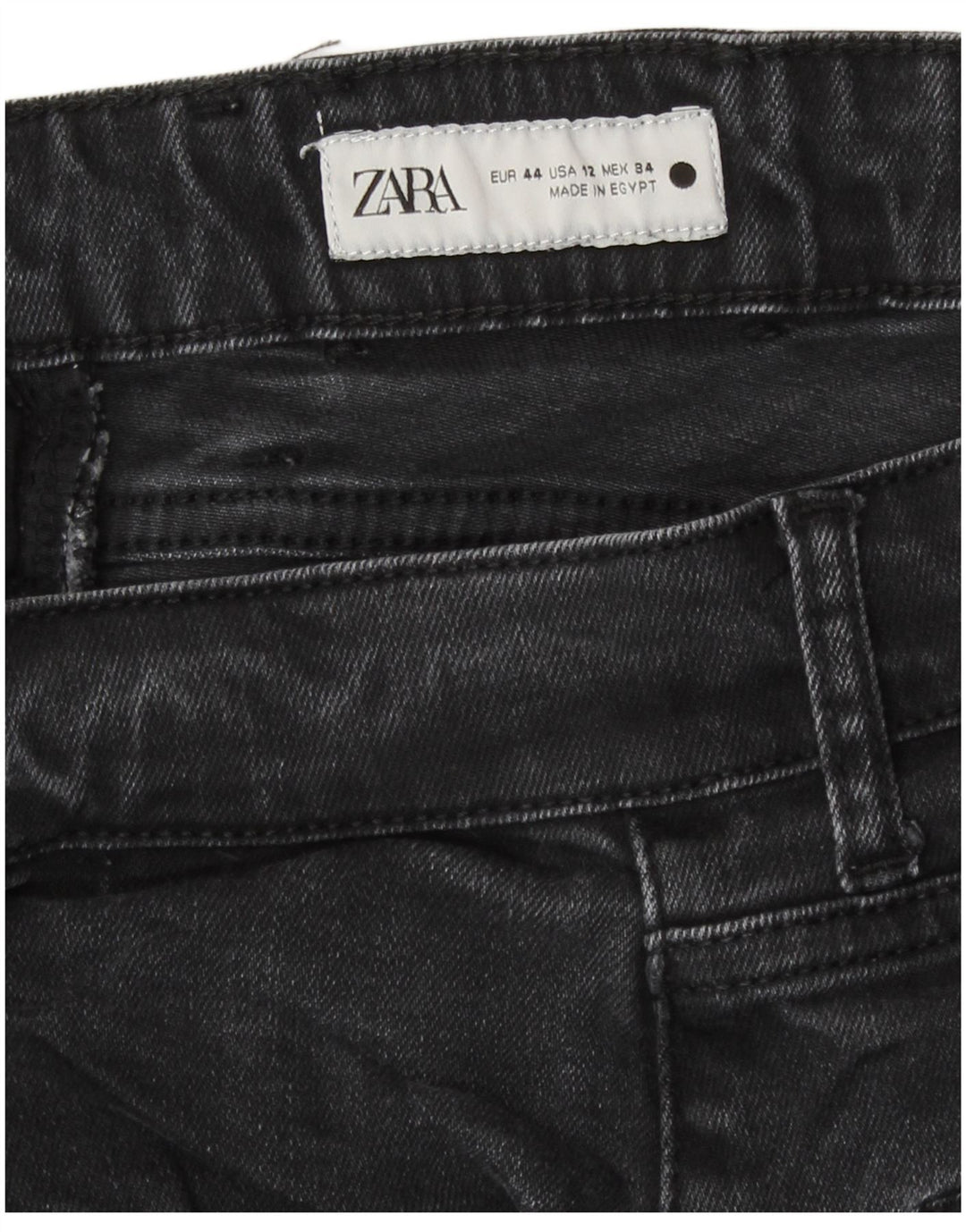 Zara Vaqueros Cortos Mujer EU 44 XL W34 L25 Gris