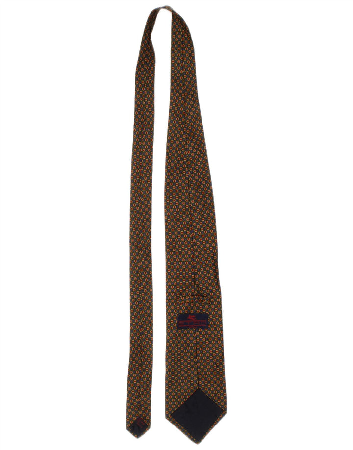 Corbata Etro Para Hombre Talla Única Caqui Geométrica Seda Clásica
