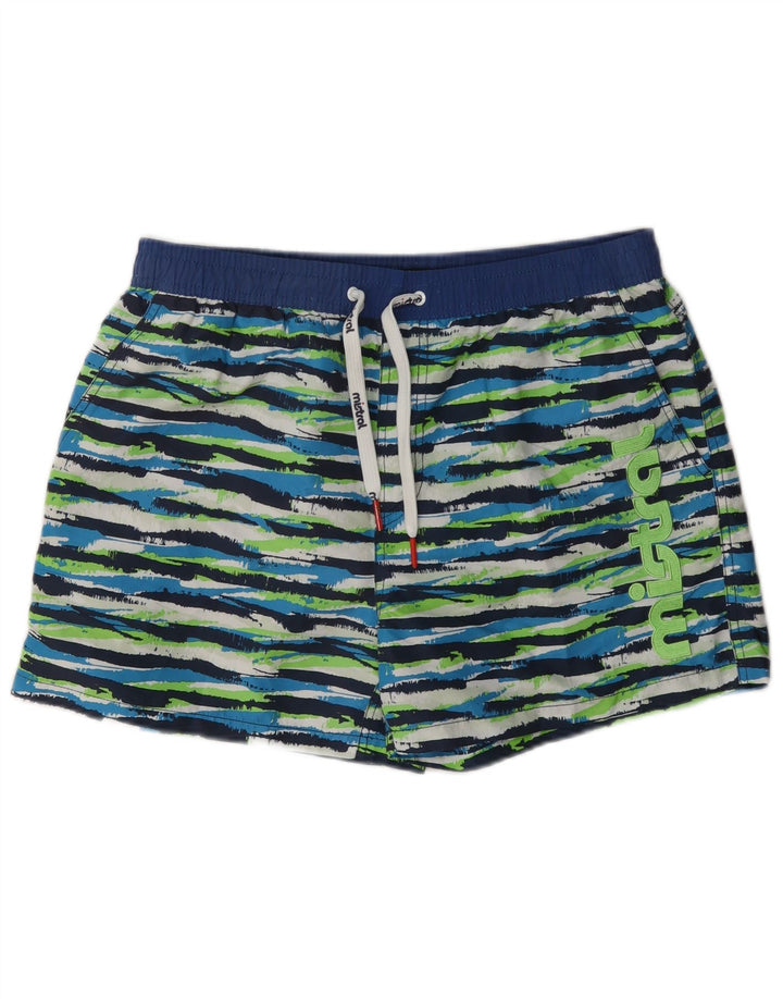 Bañador Mistral para hombre con estampado gráfico, poliéster a rayas multicolores grandes