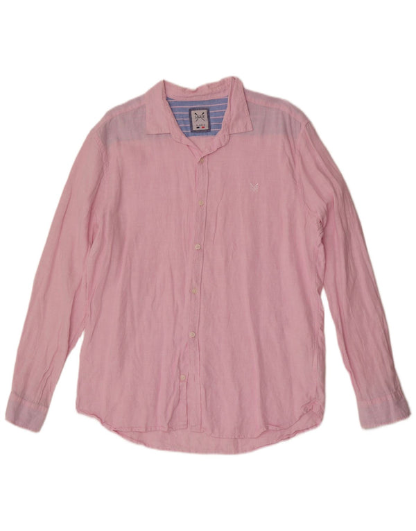 Crew Clothing Camisa para hombre XL Lino rosa