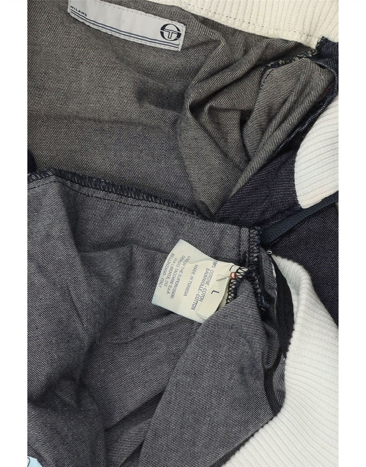 SERGIO TACCHINI Chaqueta bomber para hombre UK 40 Large Azul marino Colorblock