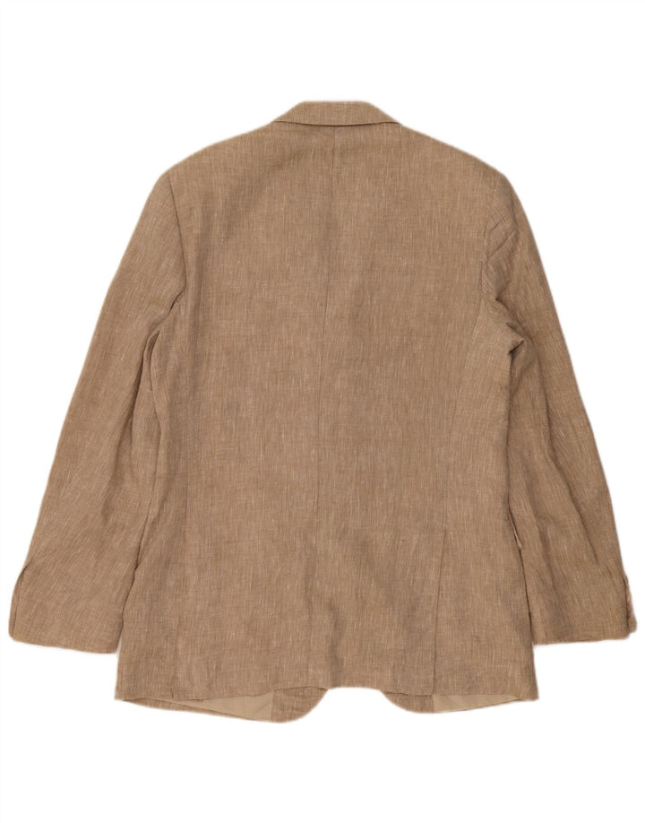 Pierre Cardin Chaqueta tipo blazer de 3 botones para hombre IT 48 Lino beige mediano