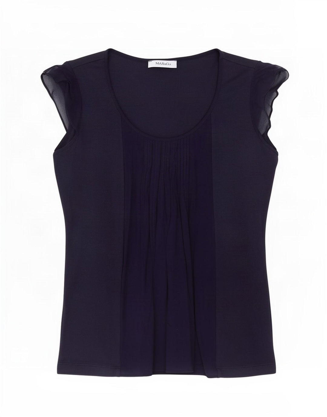 Max & Co. Blusa para mujer Top UK 12 Medium Azul marino