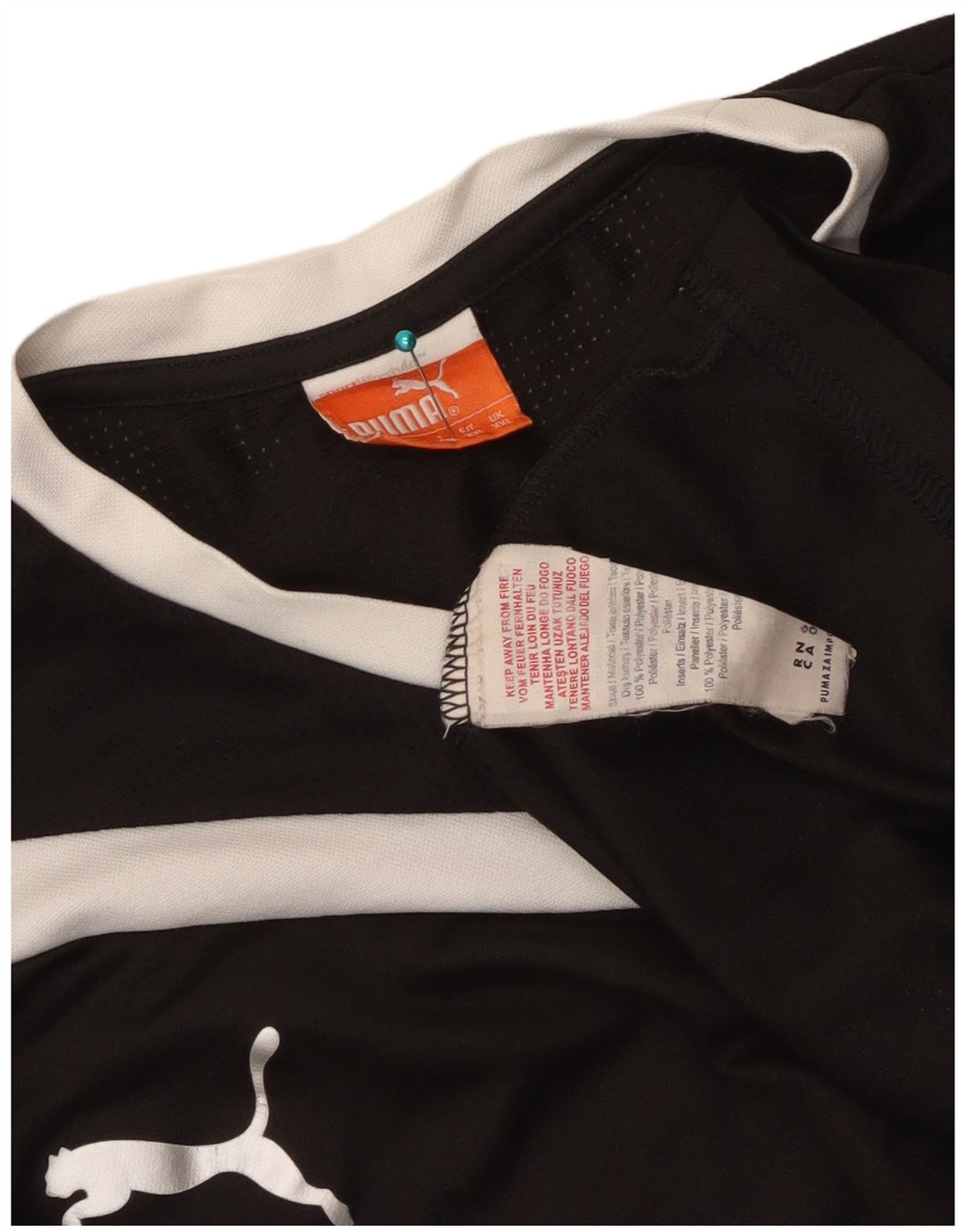 Puma Camiseta para hombre Top 2XL Negro Colorblock Poliéster