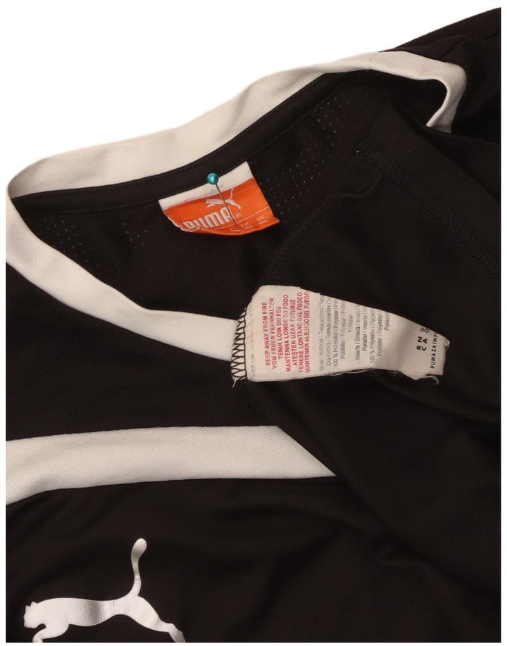 Puma Camiseta para hombre Top 2XL Negro Colorblock Poliéster