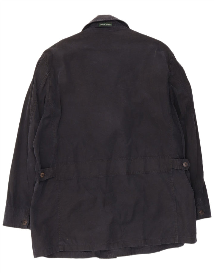Henry Cottons Chaqueta impermeable para hombre IT 50 grande algodón azul marino