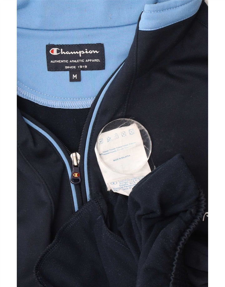 Champion Chaqueta De Chándal Para Hombre Poliéster Color Block Azul Marino Mediano