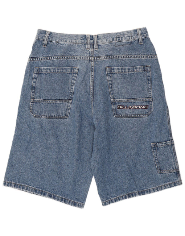 Billabong Mens Zathan Denim Shorts W34 Algodón Azul Grande