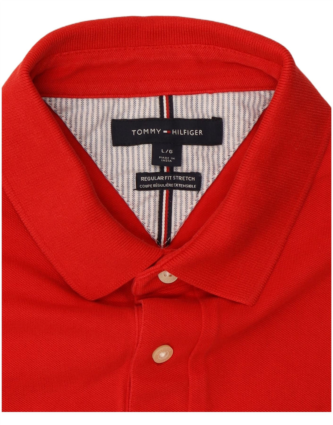 Tommy Hilfiger Polo Regular Fit para Hombre Algodón Rojo Grande
