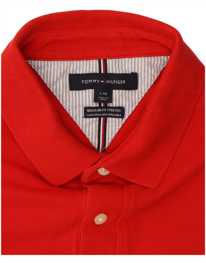 Tommy Hilfiger Polo Regular Fit para Hombre Algodón Rojo Grande