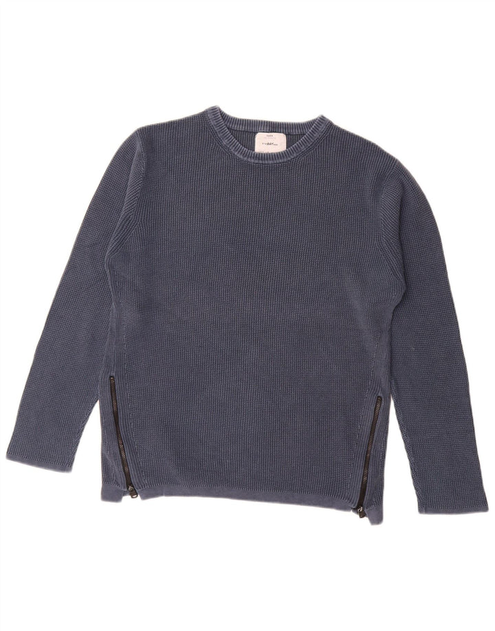 Zara Jersey Cuello Redondo Niño 13-14 Años Azul Marino