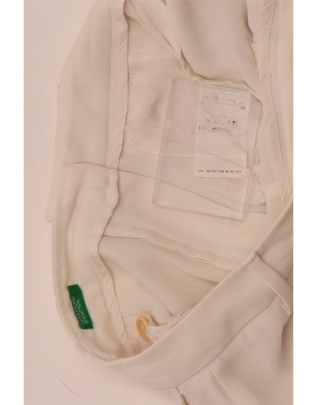 Benetton Pantalón Chino Bootcut W28 L30 Blanco