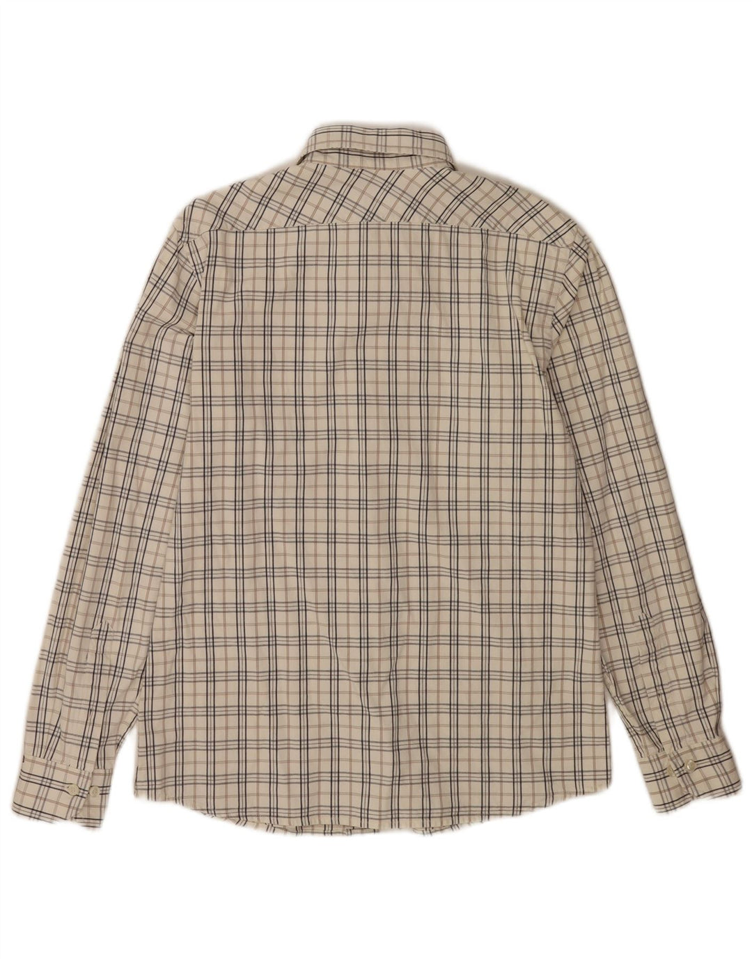 Camisa Gas Hombre Mediana Cuadros Blancos