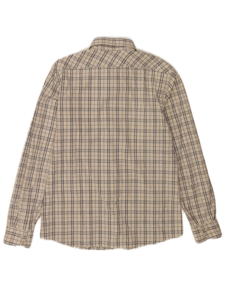 Camisa Gas Hombre Mediana Cuadros Blancos