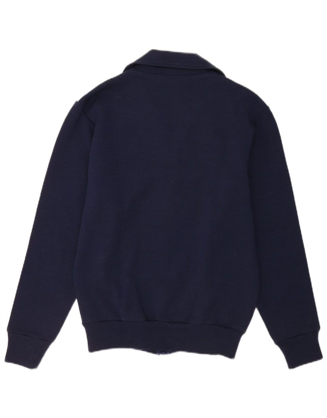Vintage hombres chándal top chaqueta IT 48 medio azul marino colorblock