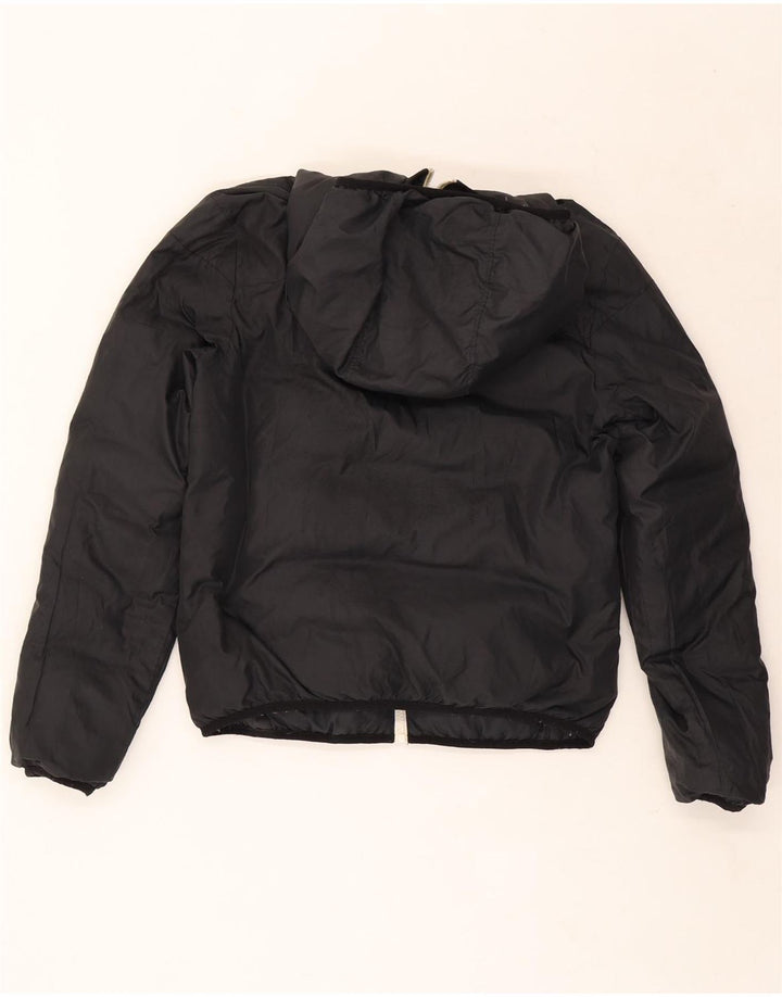 Nike Chaqueta acolchada reversible con capucha de gran tamaño para mujer UK 6 XS Negro