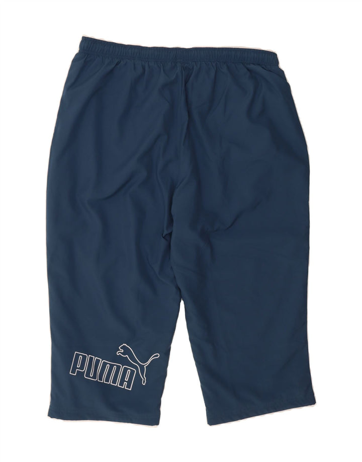PUMA Mens Graphic Capri Tracksuit Trousers XL  Navy Blue Polyester Vintage Puma and Second-Hand Puma from Messina Hembry 