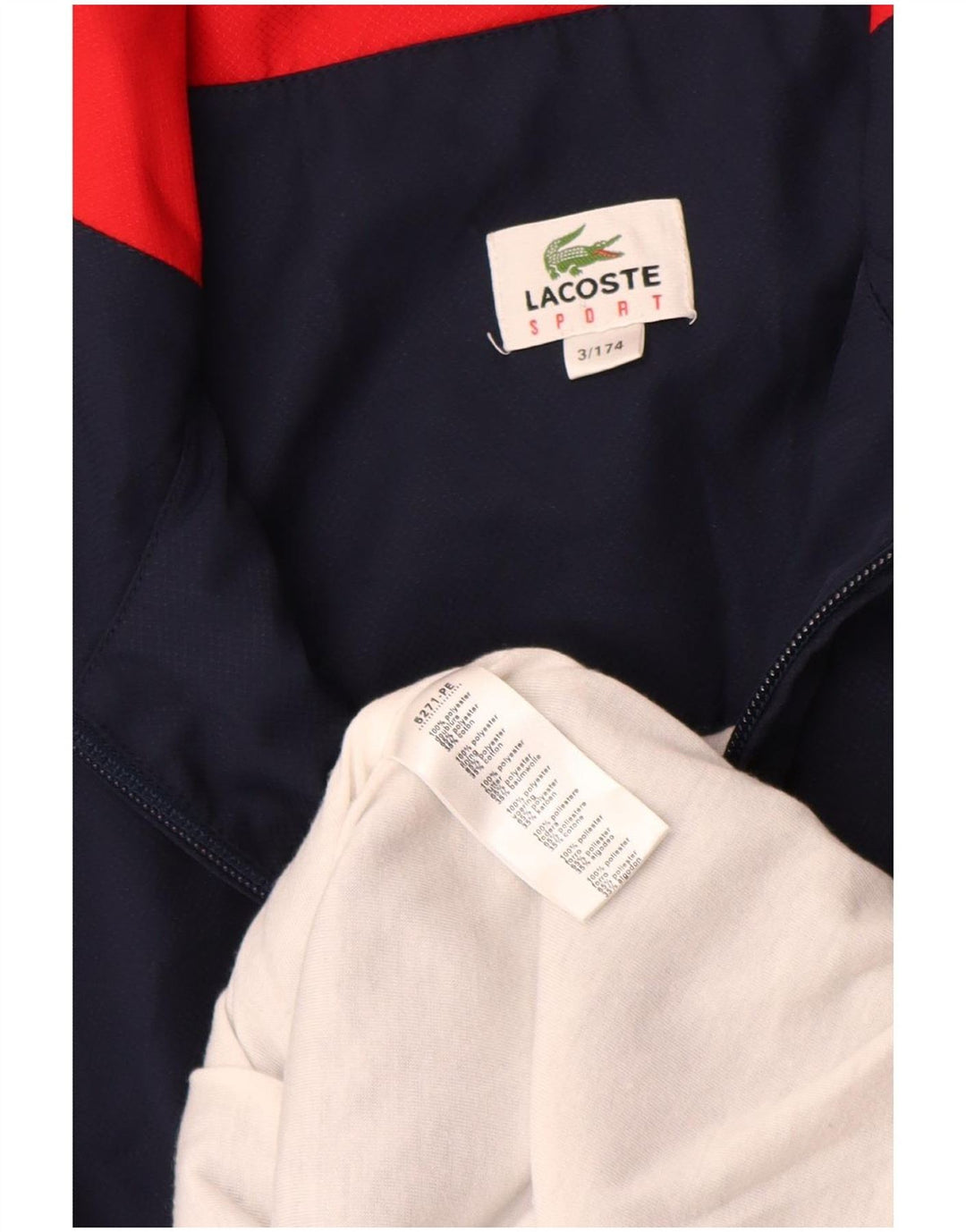 Lacoste - Chaqueta de chándal para hombre, talla 3, pequeña, color azul marino