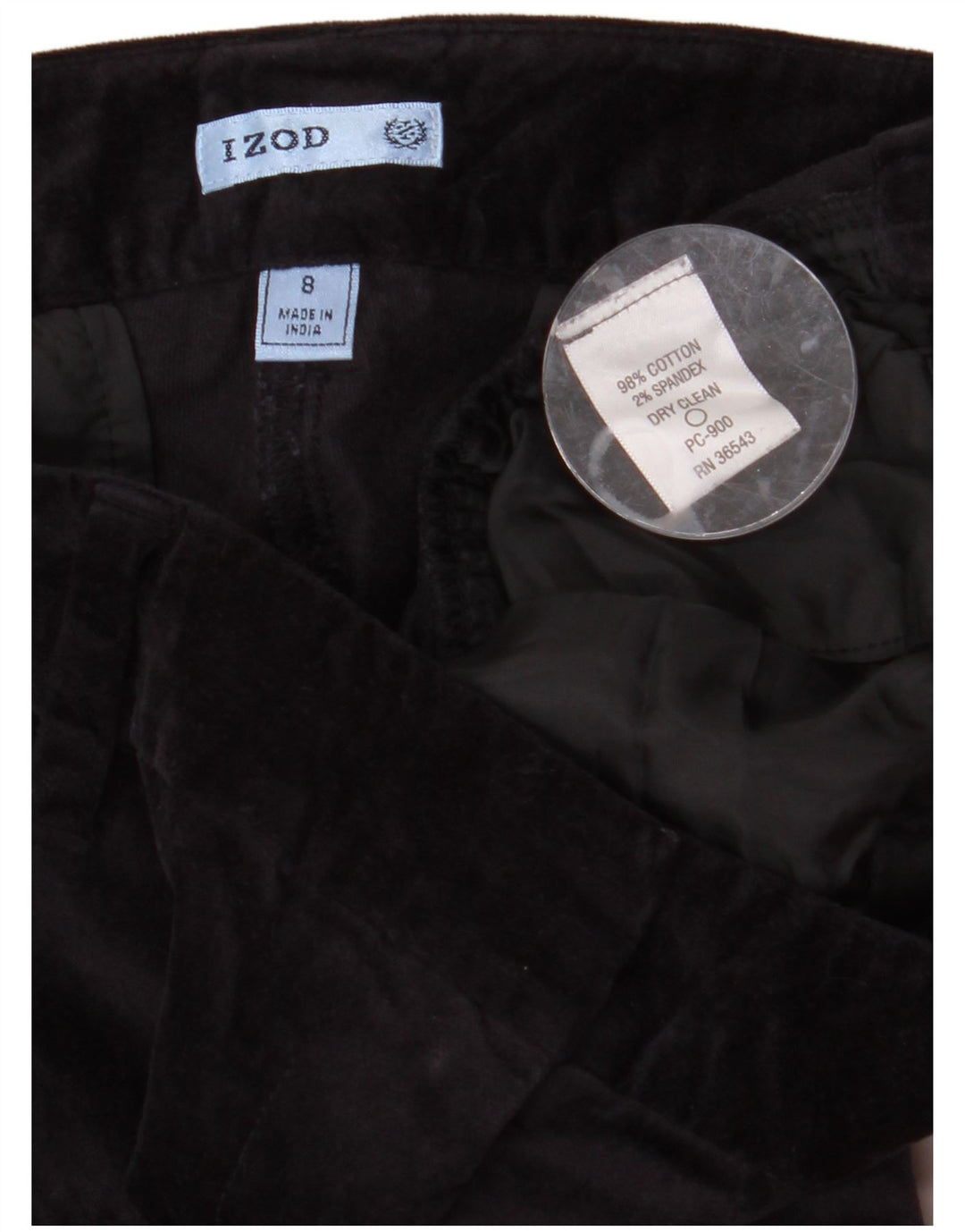 IZOD Pantalones chinos de terciopelo con corte de bota para mujer US 8 Medium W32 L31 Azul marino