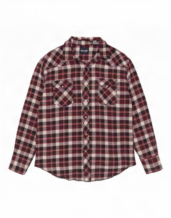 Wrangler Camisa de franela para hombre 2XL Cuadros rojos
