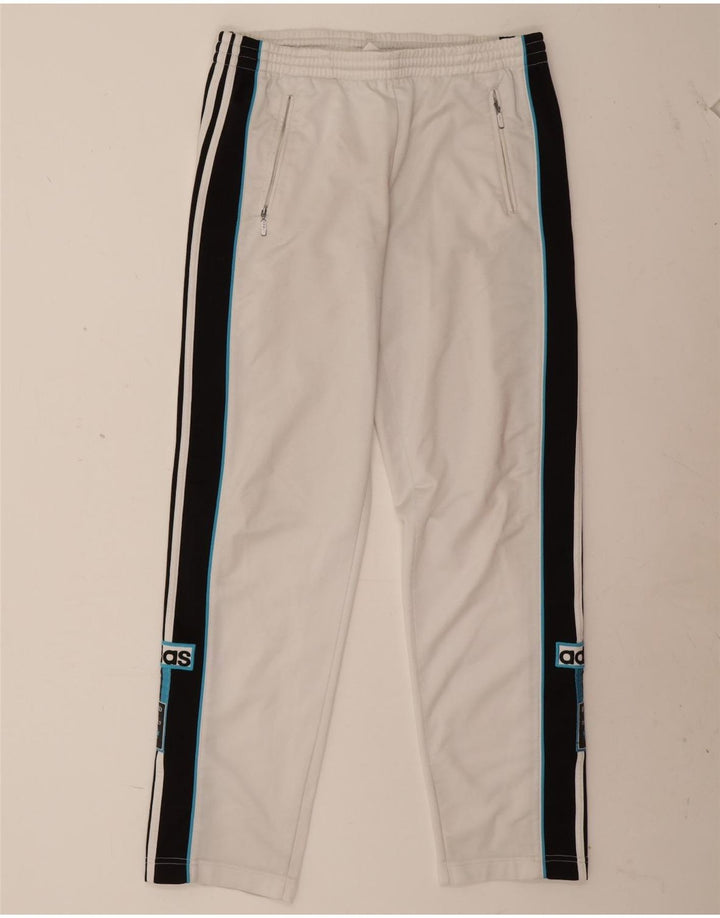 Adidas Hombre Pantalones De Chándal Gráficos Poliéster Color Block Blanco Mediano