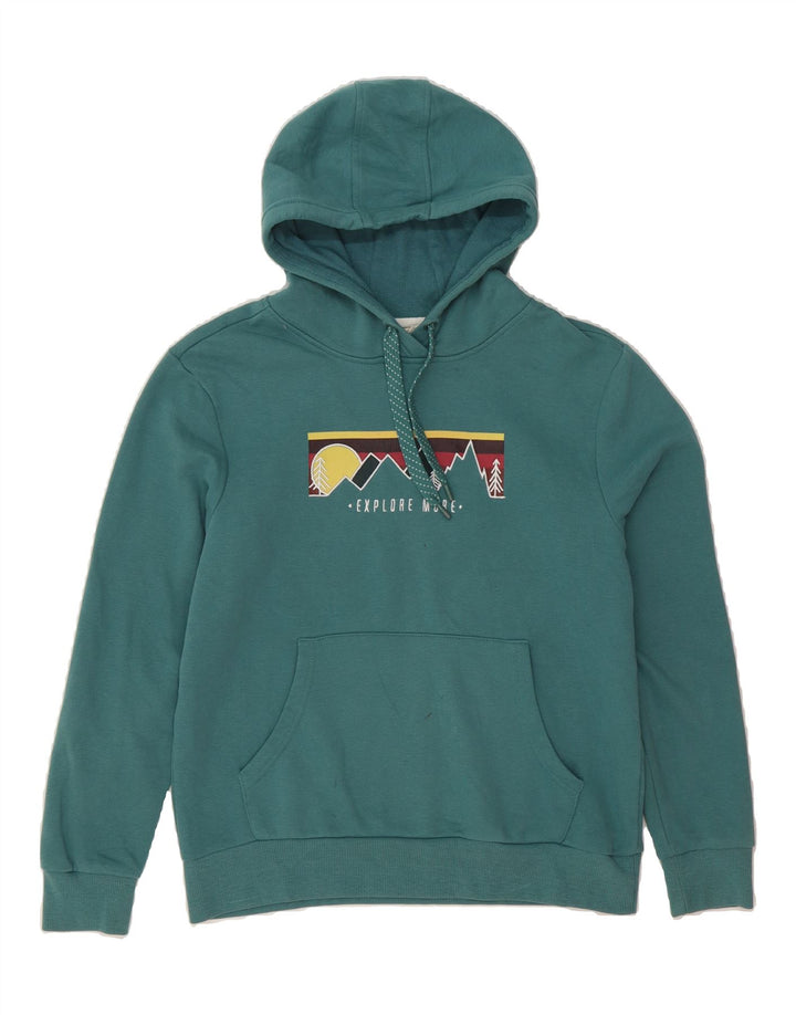 MOUNTAIN WAREHOUSE Womens Oversized Hoodie Jumper UK 8 Small  Green Vintage Mountain Warehouse and Second-Hand Mountain Warehouse from Messina Hembry 