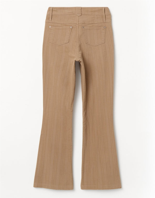 Miss Posh Pantalones de pana de cintura baja para mujer UK 12 Medium W32 L32 Beige