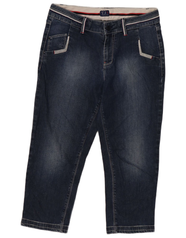 TRUSSARDI Capri Jeans Mujer W30 L21 Algodón Azul Marino