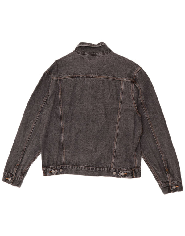 Vintage hombres chaqueta de mezclilla Reino Unido 42 XL algodón gris
