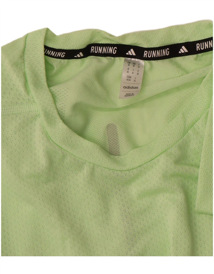 Adidas Hombre Camiseta Top Verde Medio Poliéster