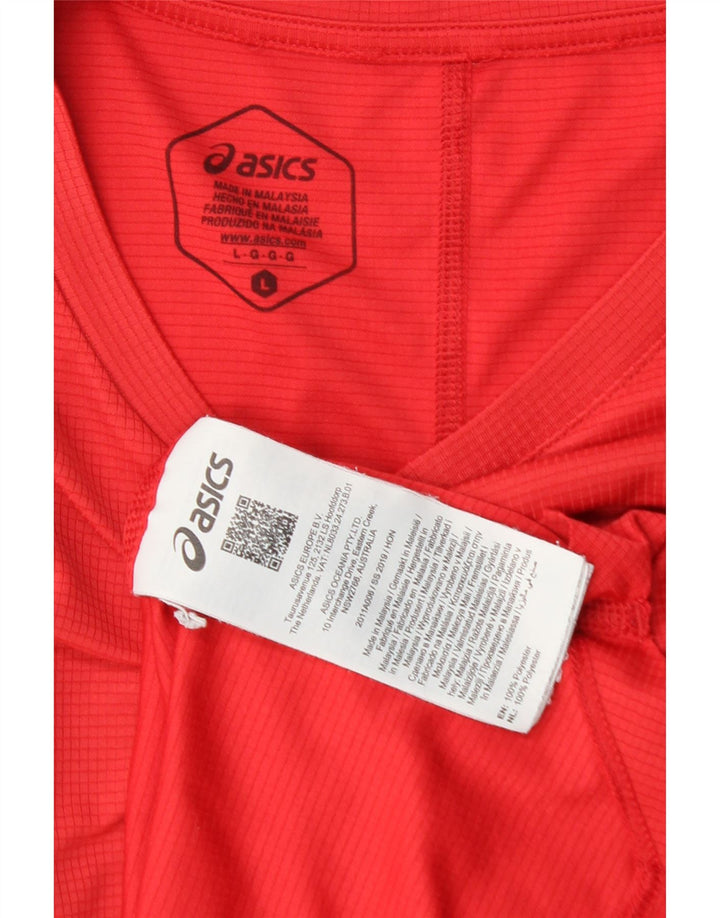 Camiseta Asics Hombre Top Grande Poliéster Rojo
