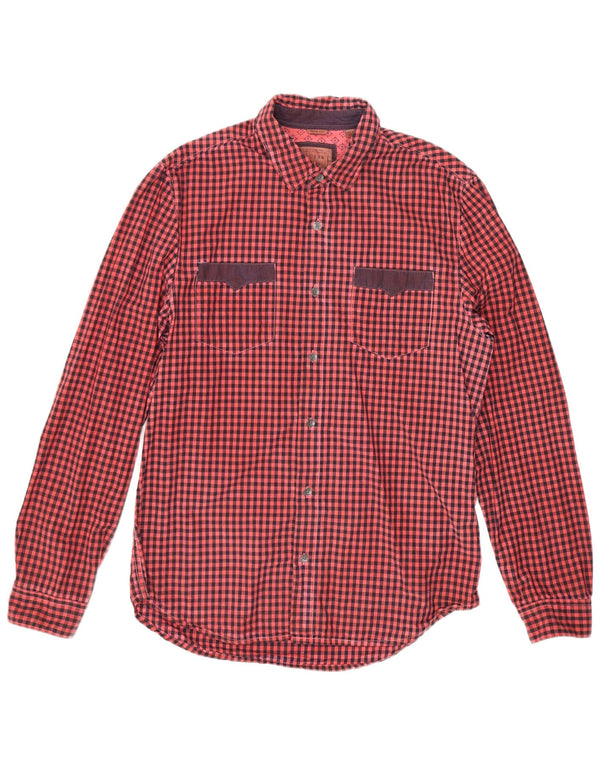 Guess Camisa Slim Fit De Algodón A Cuadros Rojo Medio