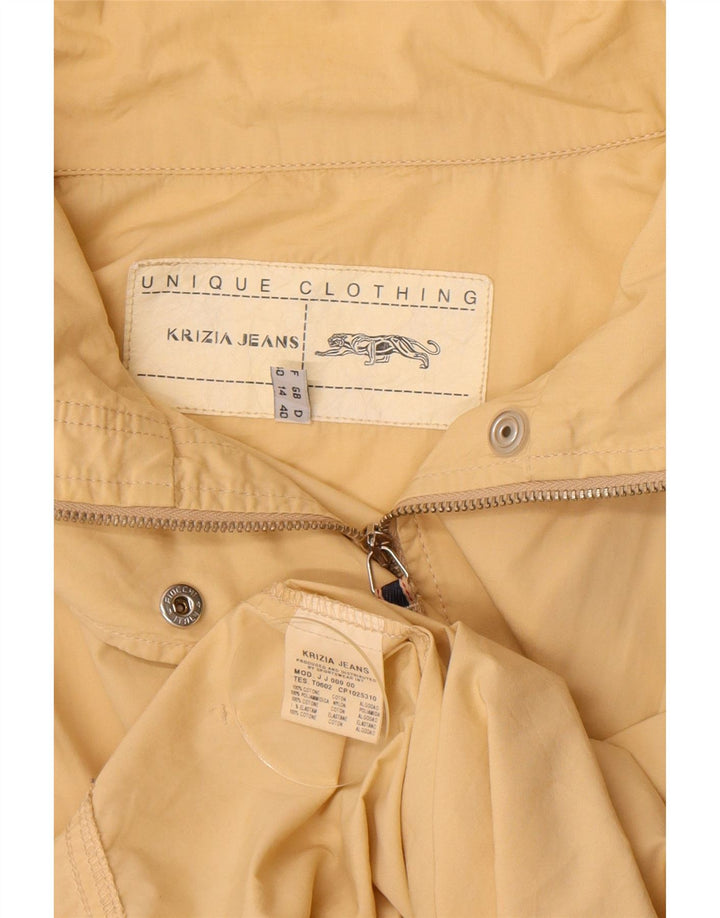 Krizia Jeans Chaqueta utilitaria extragrande para mujer Reino Unido 40 Grande Algodón amarillo