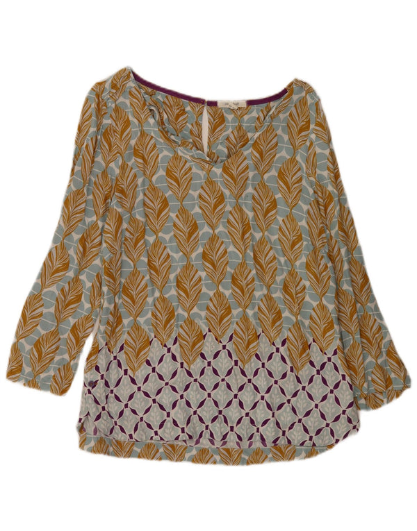 White Stuff Blusa de manga 3/4 para mujer UK 40 Small Multicolor Floral