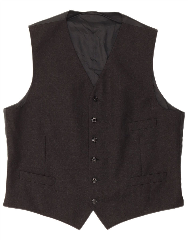 Chaleco vintage para hombre medio negro