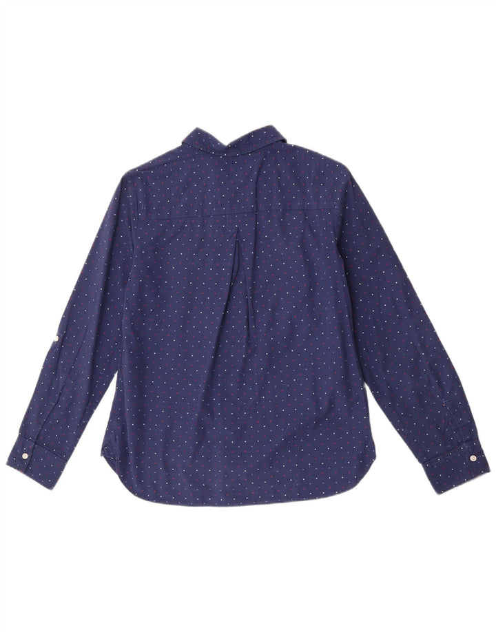 Tommy Hilfiger Camisa tipo pulóver para mujer Reino Unido 14 Algodón con lunares azul marino mediano