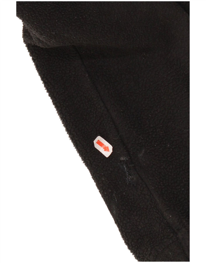 Adidas - Jersey de forro polar extragrande con cuello y cremallera para mujer, talla M, poliéster negro