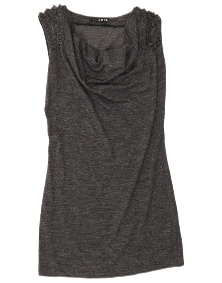 Liu Jo Vestido Básico Sin Mangas IT 40 Small Gris Lana
