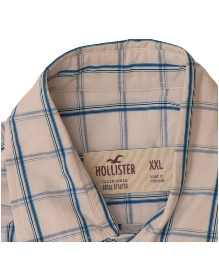 HOLLISTER Camisa Manga Corta Niño 15-16 Años 2XL Blanco Cuadros