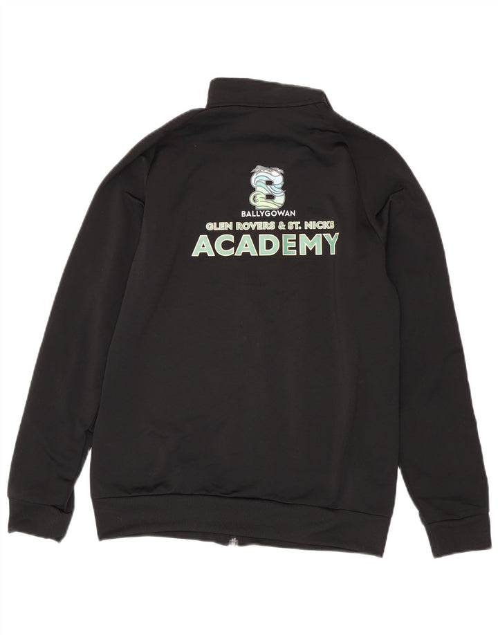 Adidas Boys Graphic Chándal Top Chaqueta 13-14 Años Negro Poliéster