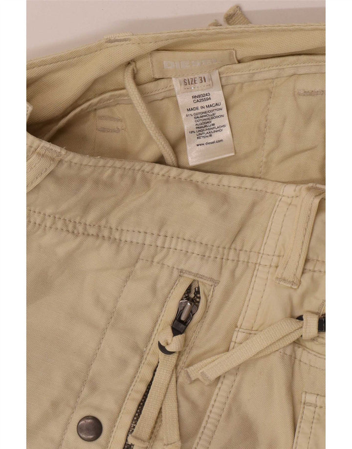 Pantalón Capri Cargo Mujer Diesel W31 L21 Algodón Beige