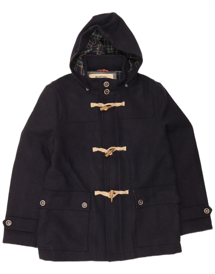 BURTON Chaqueta de lona con capucha para hombre UK 40 Large Lana azul marino