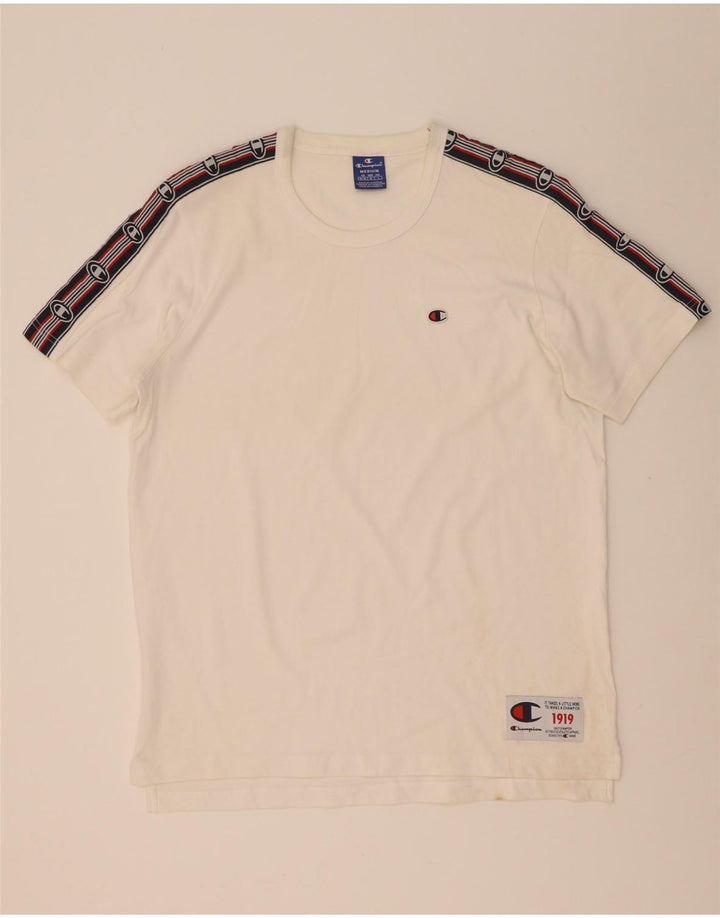 Champion Camiseta Gráfica Para Hombre Top Medium Blanco Colorblock