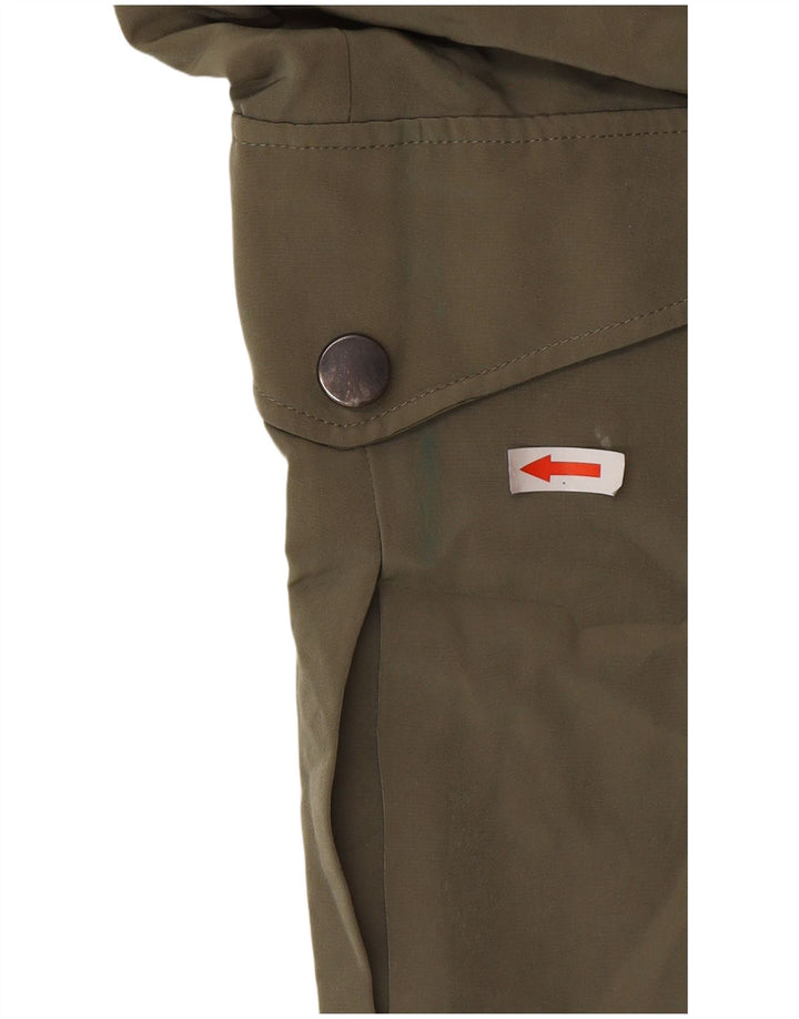 Zara Mujer Joggers Pantalones Cargo Pequeño W28 L27 Poliéster Caqui