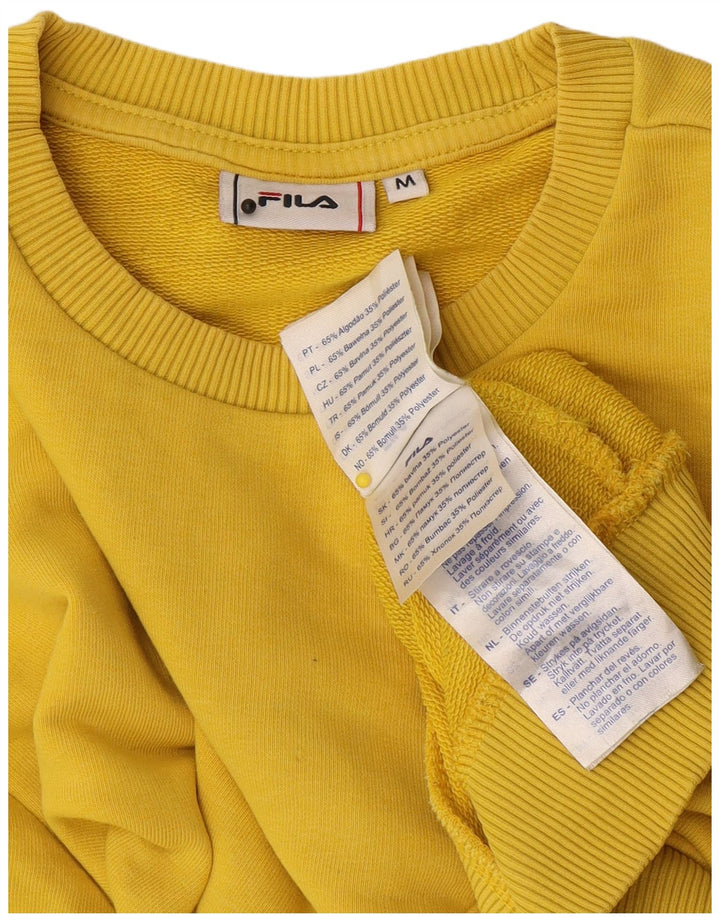 Fila Hombre Sudadera Jumper Medium Amarillo Algodón