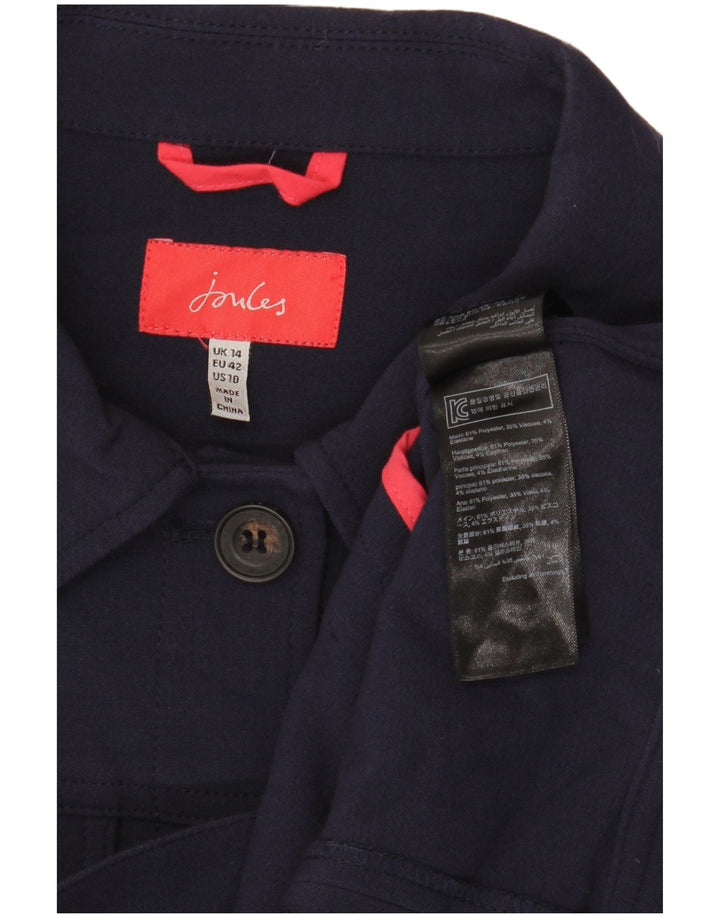 Joules Chaqueta Bomber Corta para Mujer Reino Unido 44 Grande Poliéster Azul Marino