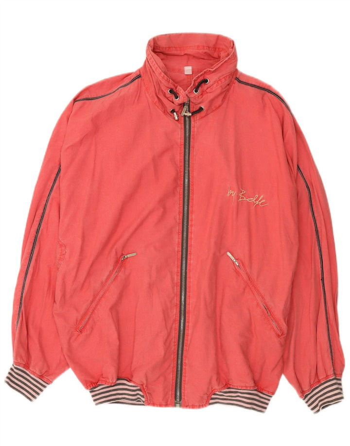 Vintage mujer chaqueta bomber de gran tamaño IT 44 algodón rosa medio