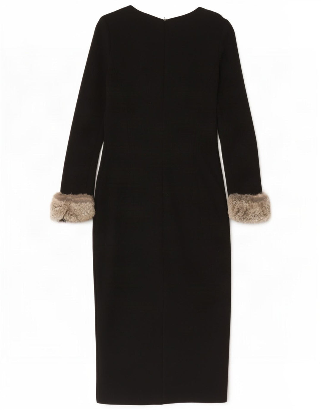 Luisa Spagnoli Vestido tubo de manga larga para mujer IT 42 Medium Black