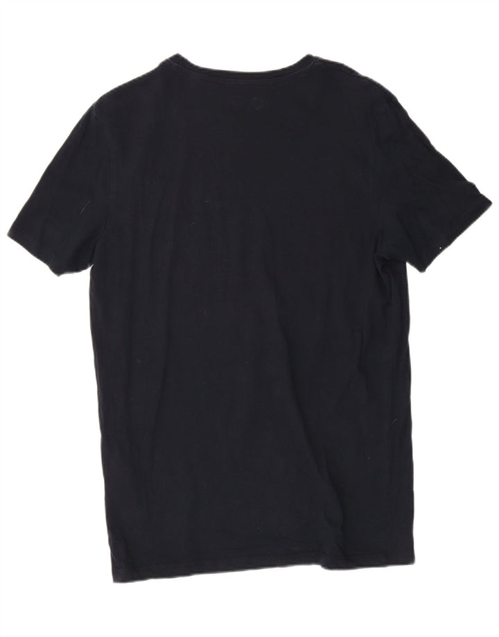Jack & Jones Hombre Camiseta Gráfica Top Medium Azul Marino Algodón