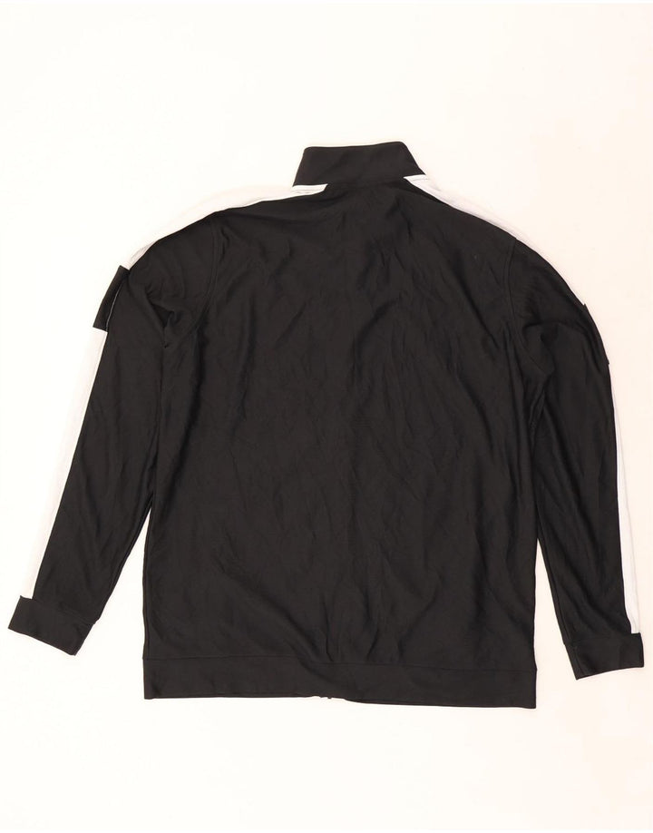 Under Armour Chaqueta tipo top de chándal ajustada para hombre, talla grande, color negro